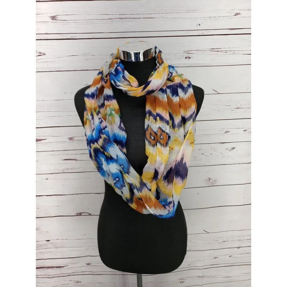 Boho Tie Dyed Multi‎ Print Infinity Scarf